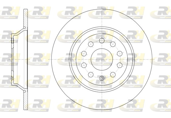 ROADHOUSE Bremseskive 6158700 bagaksel fuld 300mm 12mm for AUDI VW