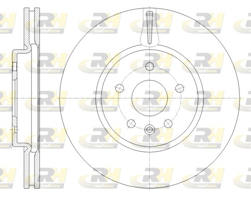 ROADHOUSE Bremseskive 6179410 foraksel ventileret 300mm 26mm for OPEL