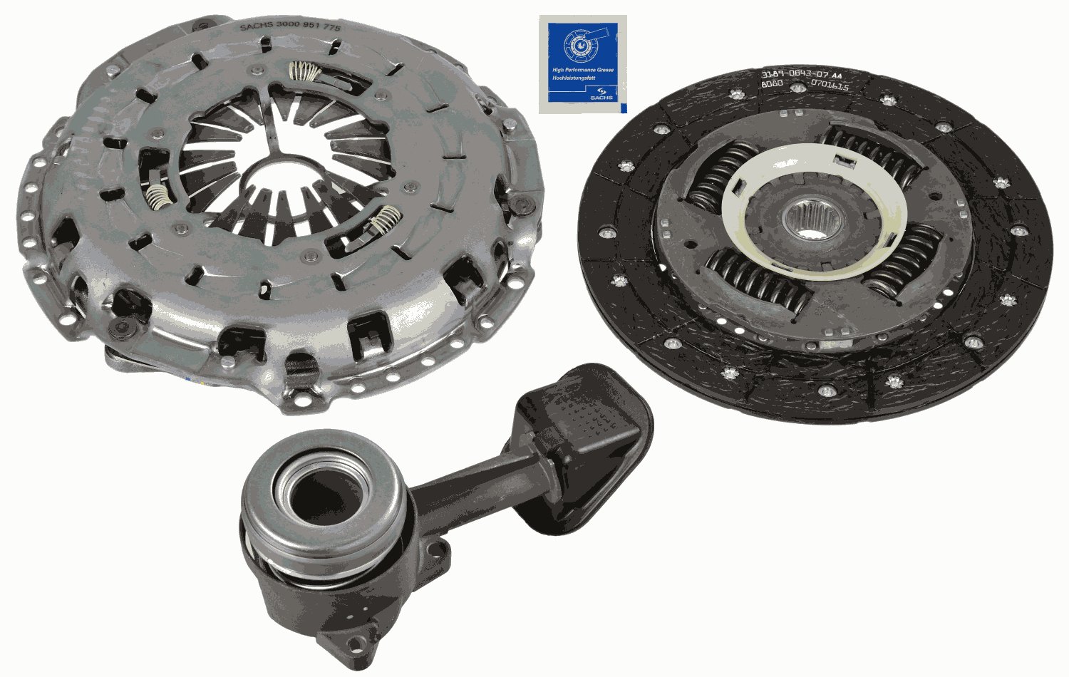 SACHS Koblingssæt 3000990395 for FORD