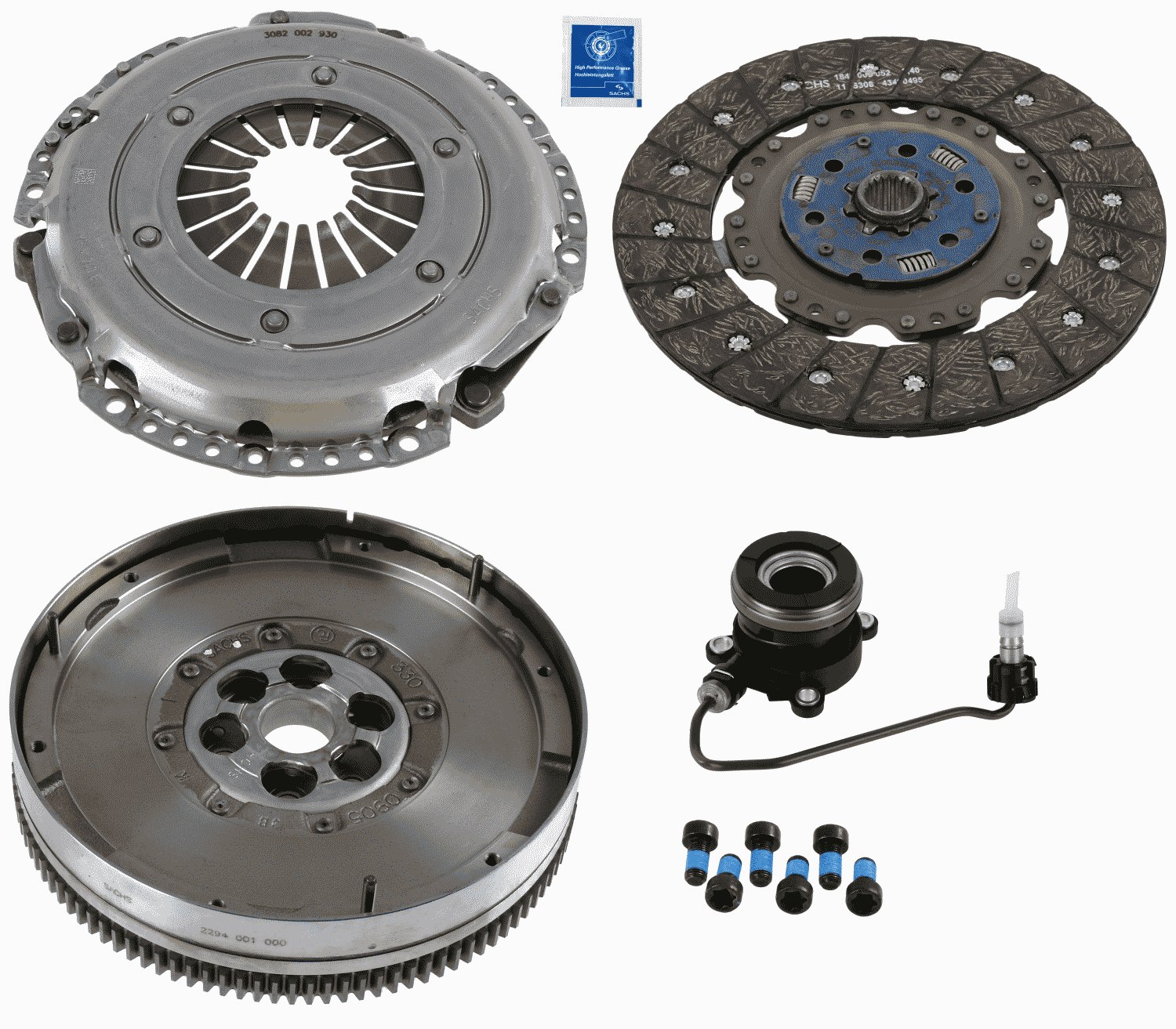 SACHS Koblingssæt 2290601238 for VAUXHALL CHEVROLET ABARTH JEEP OPEL GENERAL MOTORS