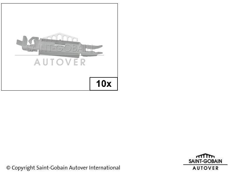 SEKURIT Hjælpeclips, rudeisætning 1502001910 for CITROËN