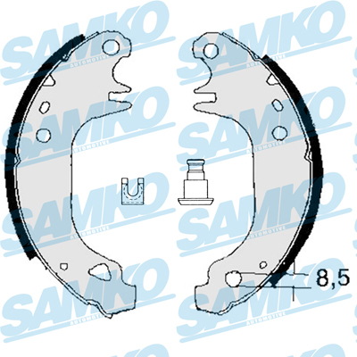 SAMKO Bremsebakkesæt 83110 for RENAULT