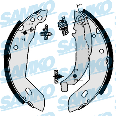 SAMKO Bremsebakkesæt 84670 for PEUGEOT CITROËN