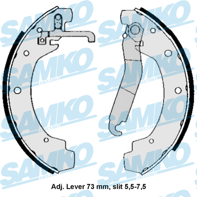 SAMKO Bremsebakkesæt 84570 for VW