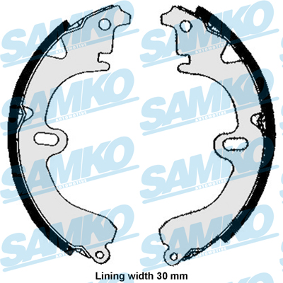 SAMKO Bremsebakkesæt 85860 for CHEVROLET TOYOTA