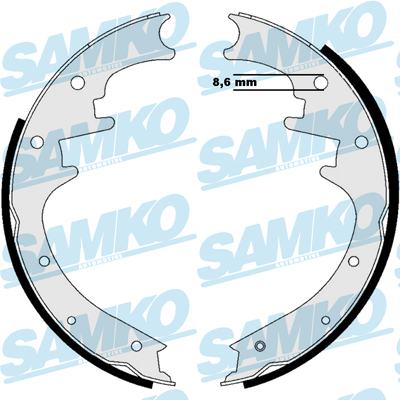 SAMKO Bremsebakkesæt 87205 for JEEP FIAT