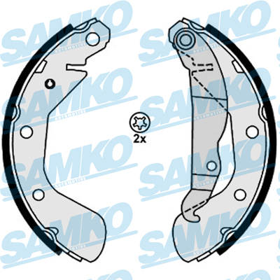 SAMKO Bremsebakkesæt 88120 for OPEL VAUXHALL