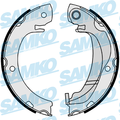 SAMKO Bremsebakkesæt, parkeringsbremse 89920 for TOYOTA