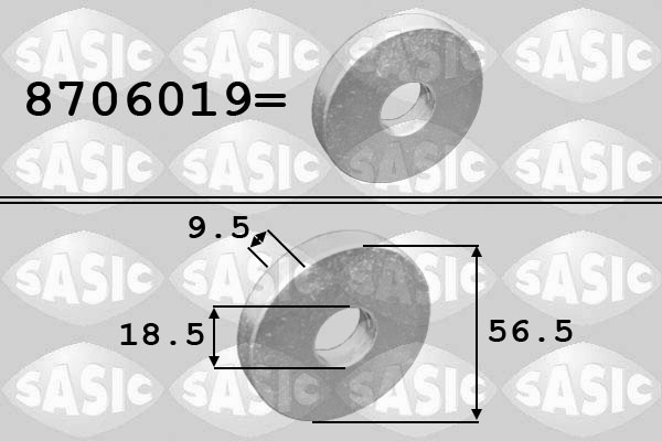 SASIC Skive, remskive-krumtap 8706019 for BMW