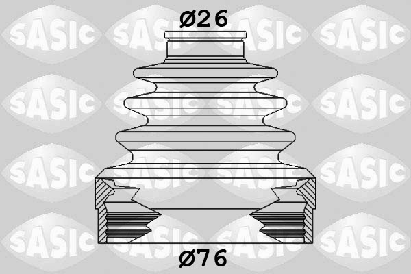 SASIC Drivaksel Manchetsæt 1904019 gearkasse-monteret for RENAULT