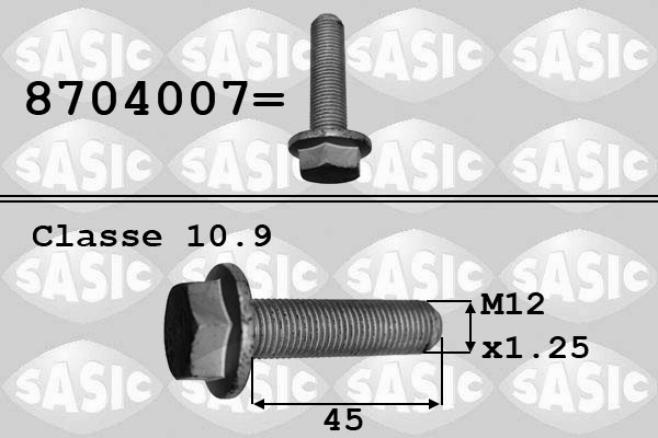 SASIC Remskiveskrue 8704007 for OPEL RENAULT