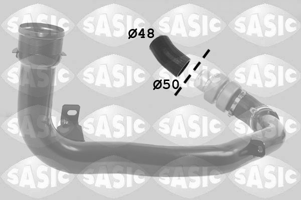 SASIC Ladeluftslange 3330057 oppe for FIAT PEUGEOT