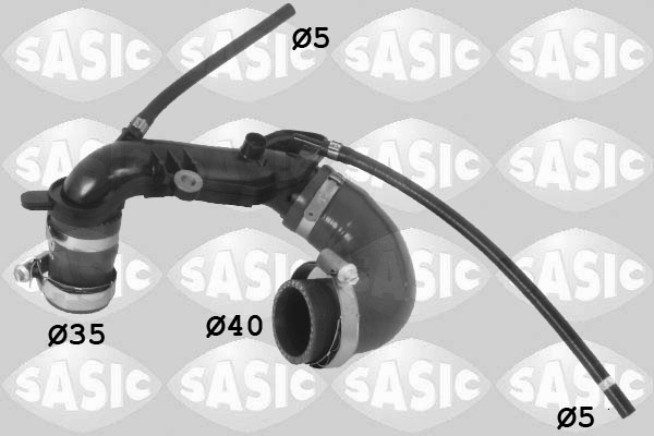 SASIC Ladeluftslange 3334001 afgang for DACIA