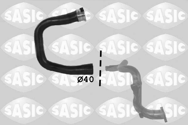 SASIC Ladeluftslange 3336104 afgang for OPEL