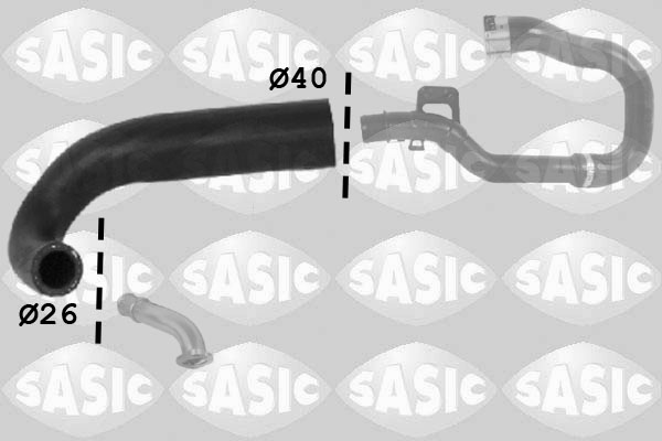SASIC Ladeluftslange 3336124 afgang for OPEL