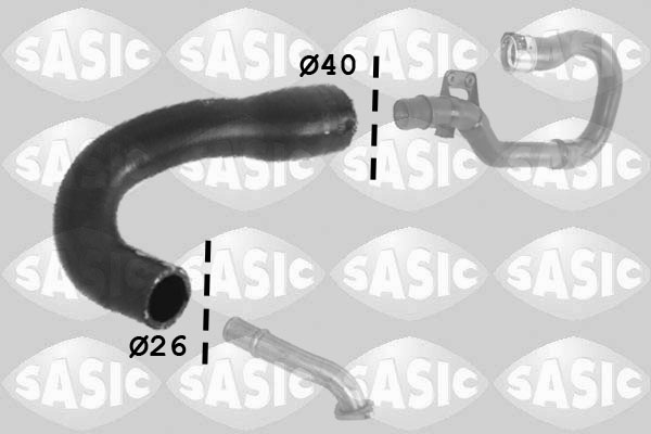 SASIC Ladeluftslange 3336158 afgang for OPEL