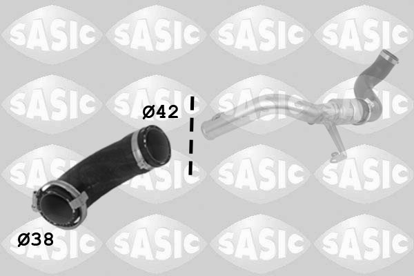 SASIC Ladeluftslange 3336214 afgang for FORD