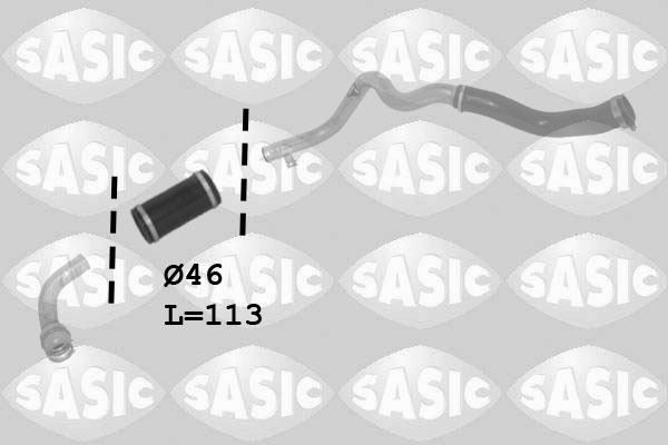 SASIC Ladeluftslange 3334062 afgang for DACIA