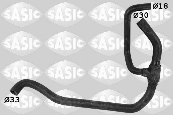 SASIC Kølerslange 3400048 nede til venstre for FIAT PEUGEOT