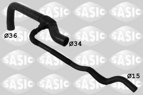SASIC Kølerslange 3400057 oppe til højre for PEUGEOT