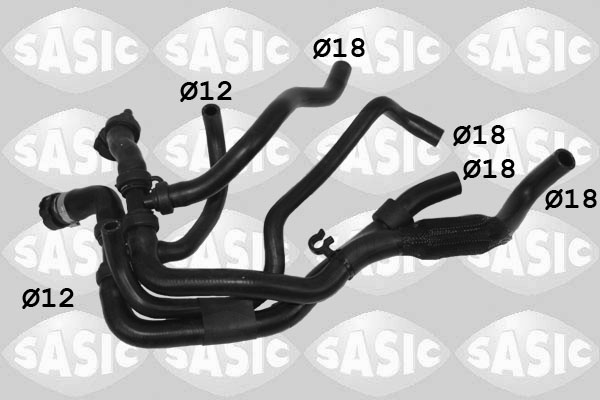 SASIC Kølerslange 3404200 for RENAULT