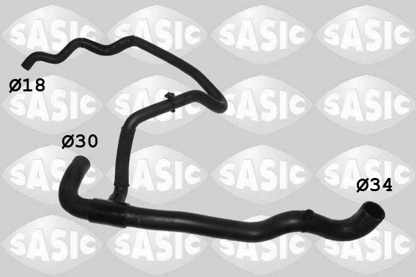 SASIC Kølerslange 3404210 nede til venstre for DACIA