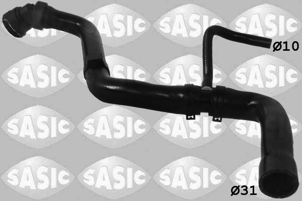 SASIC Kølerslange 3406155 oppe til højre for VW
