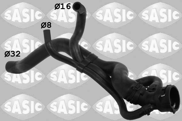 SASIC Kølerslange 3406164 oppe til højre for VW