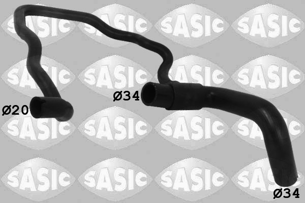 SASIC Kølerslange 3406211 nede til venstre for OPEL