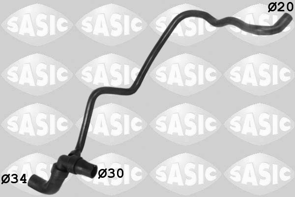 SASIC Kølerslange 3406277 nede til venstre for OPEL