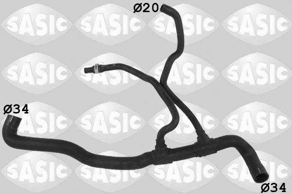SASIC Kølerslange 3406340 nede til venstre for OPEL