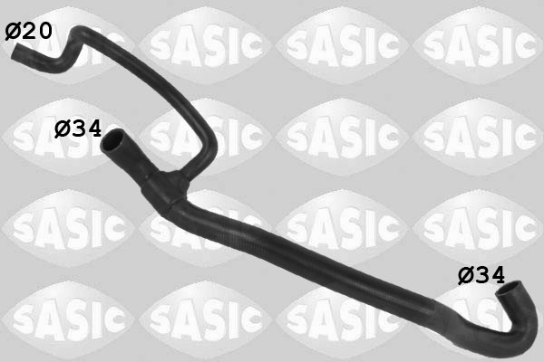 SASIC Kølerslange 3406345 oppe til højre for OPEL