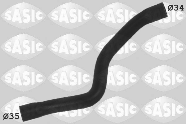 SASIC Kølerslange 3406358 oppe til højre for OPEL