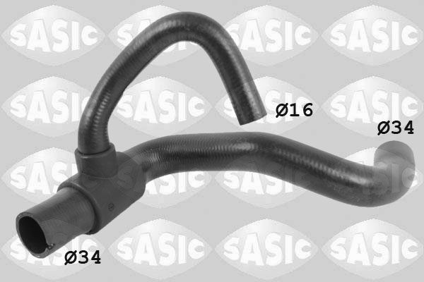 SASIC Kølerslange 3406391 oppe til højre for OPEL