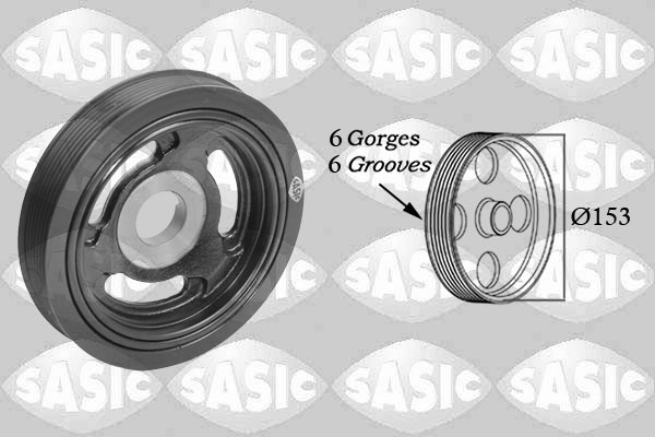 SASIC Remskive, krumtapaksel 2150004 for FORD OPEL VOLVO DS FIAT MAZDA MITSUBISHI SUZUKI MINI