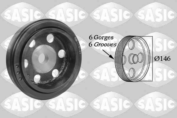 SASIC Remskive, krumtapaksel 2150016 for FIAT PEUGEOT