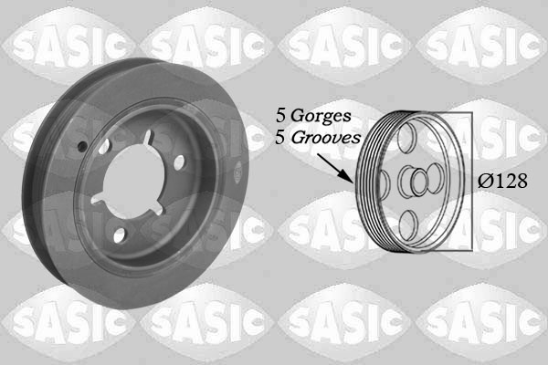 SASIC Remskive, krumtapaksel 2150025 for PEUGEOT