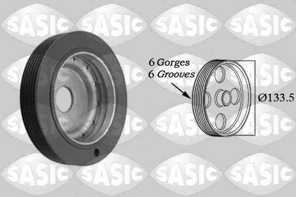 SASIC Remskive, krumtapaksel 2154001 for RENAULT
