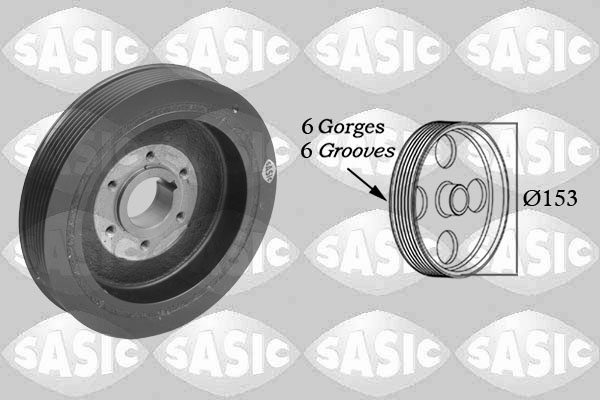 SASIC Remskive, krumtapaksel 2150026 for PEUGEOT