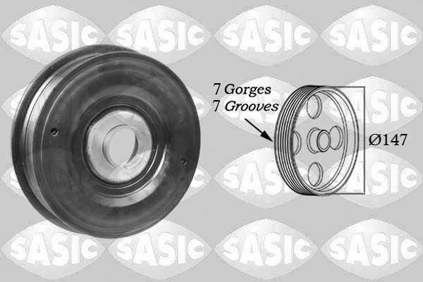 SASIC Remskive, krumtapaksel 2154005 for OPEL NISSAN RENAULT