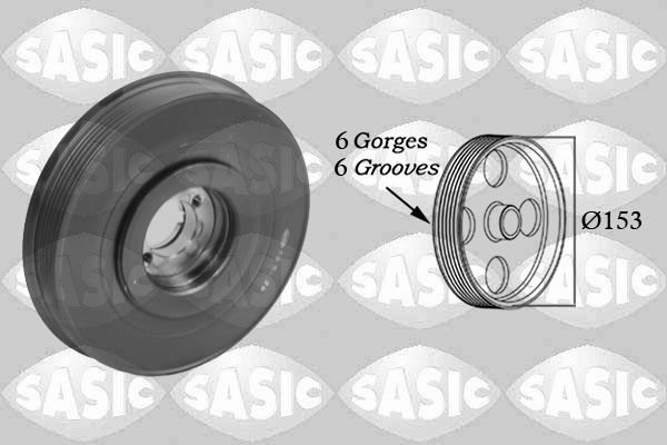 SASIC Remskive, krumtapaksel 2150011 for PEUGEOT LANCIA