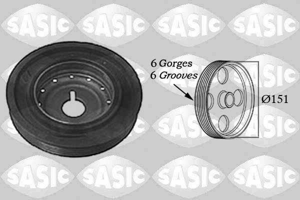 SASIC Remskive, krumtapaksel 2154011 for DACIA NISSAN RENAULT MERCEDES-BENZ