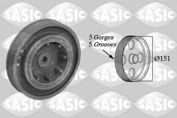 SASIC Remskive, krumtapaksel 2154015 for OPEL RENAULT