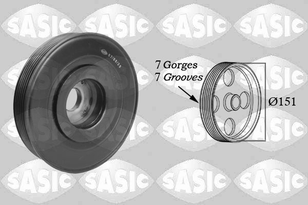 SASIC Remskive, krumtapaksel 2154017 for RENAULT
