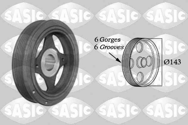 SASIC Remskive, krumtapaksel 2154023 for NISSAN RENAULT
