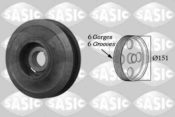 SASIC Remskive, krumtapaksel 2156008 for OPEL SAAB