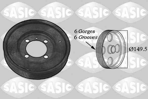 SASIC Remskive, krumtapaksel 2156017 for OPEL