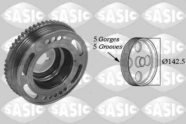 SASIC Remskive, krumtapaksel 2156013 for OPEL
