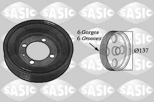 SASIC Remskive, krumtapaksel 2156015 for OPEL