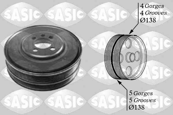 SASIC Remskive, krumtapaksel 2156027 for VW